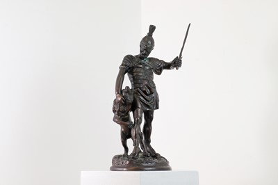 Lot 26 - A patinated bronze figure
