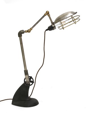 Lot 392 - A reclaimed industrial metal Anglepoise reading lamp