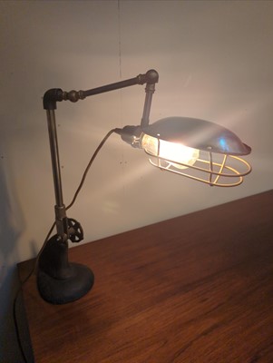 Lot 392 - A reclaimed industrial metal Anglepoise reading lamp