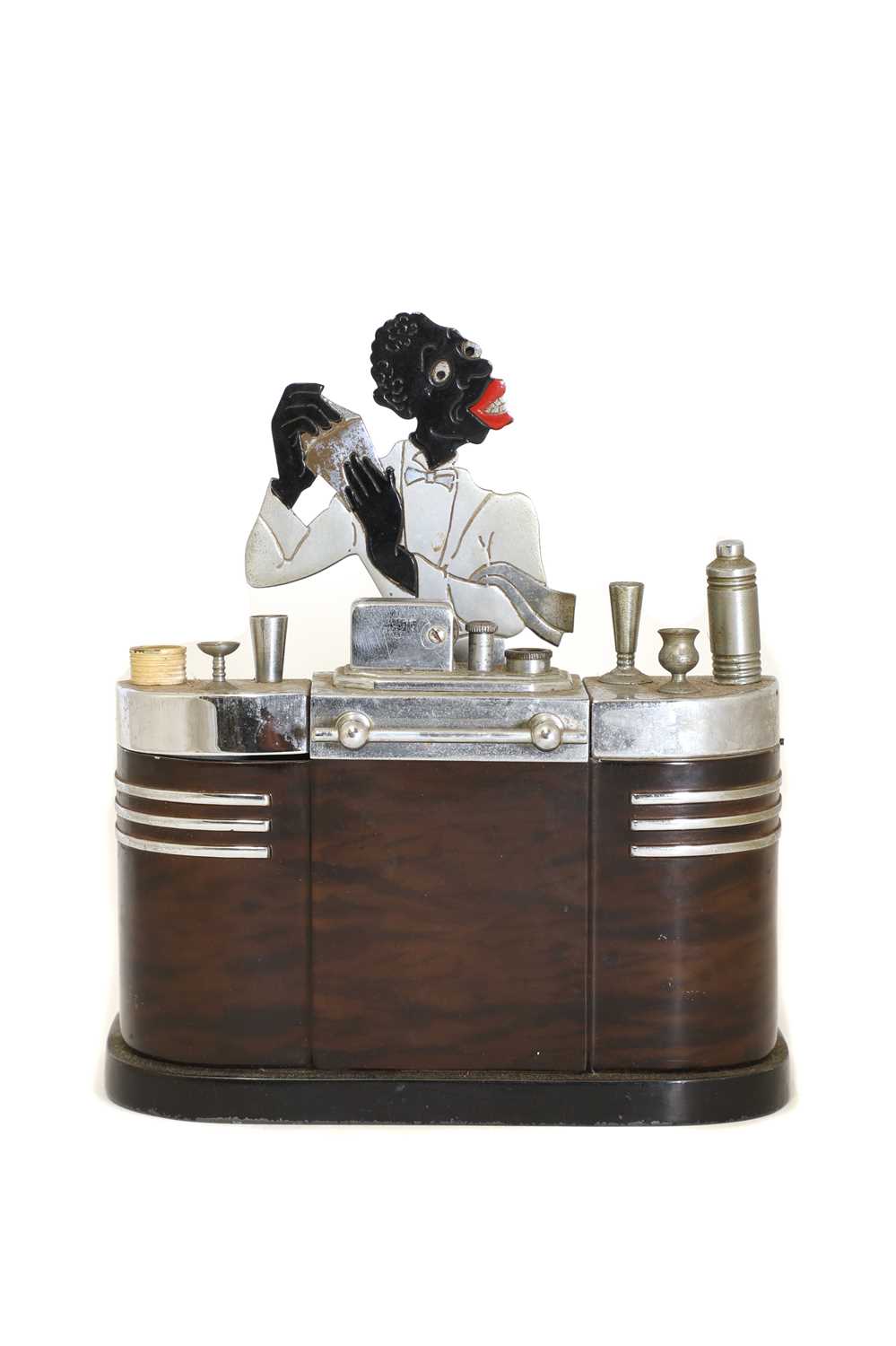 Lot 163 - An Art Deco Ronson 'Bartender' touch-tip smoker's compendium