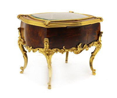 Lot 347 - A brass mounted tortoiseshell jewellery box