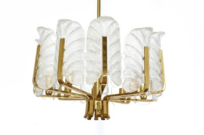 Lot 291 - An Italian moulded glass ceiling light