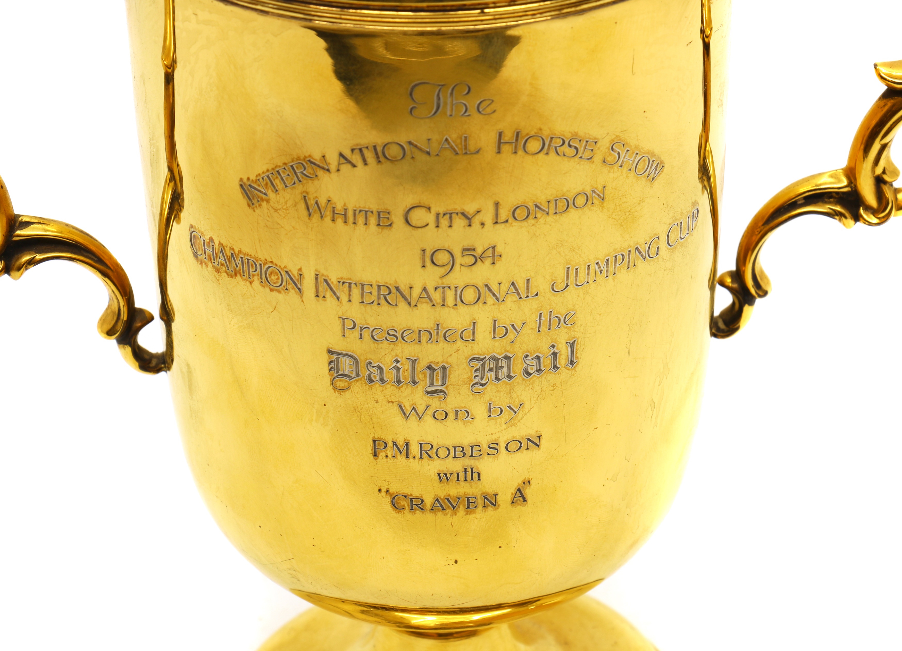 Lot 40 - A silver gilt International Horse Show trophy,