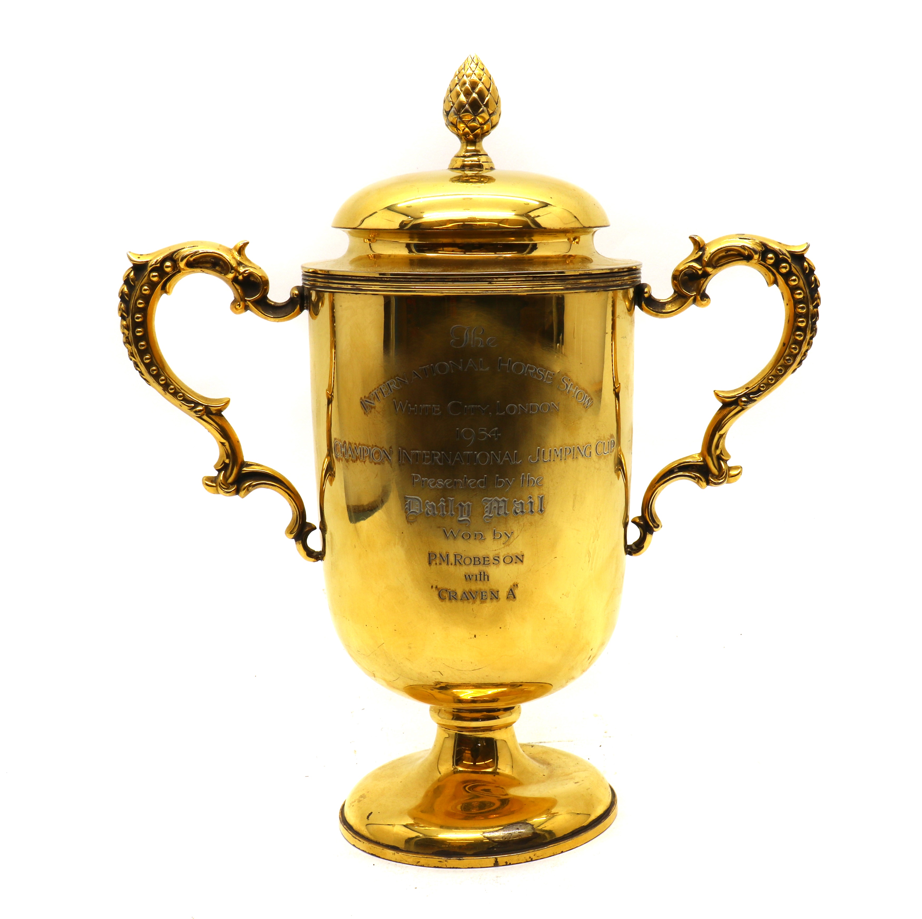 Lot 40 - A silver gilt International Horse Show trophy,
