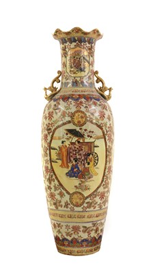 Lot 100A - A large Japanese Satsuma ware vase