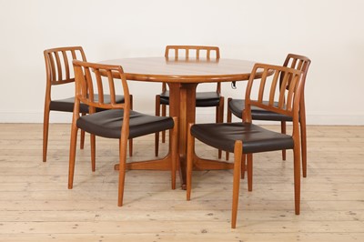 Lot 385 - A set of five Danish teak 'Model 83' chairs