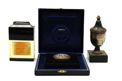 Lot 54 - A silver trophy and cover