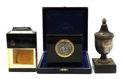 Lot 54 - A silver trophy and cover