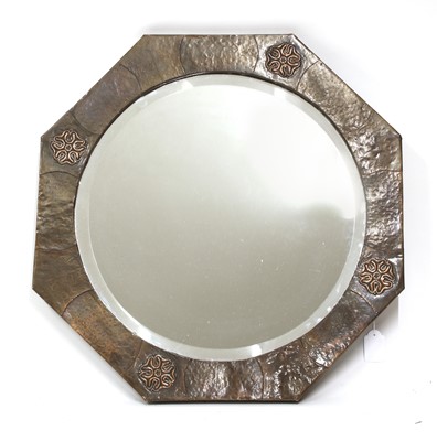 Lot 115 - An Arts and Crafts octagonal wall mirror