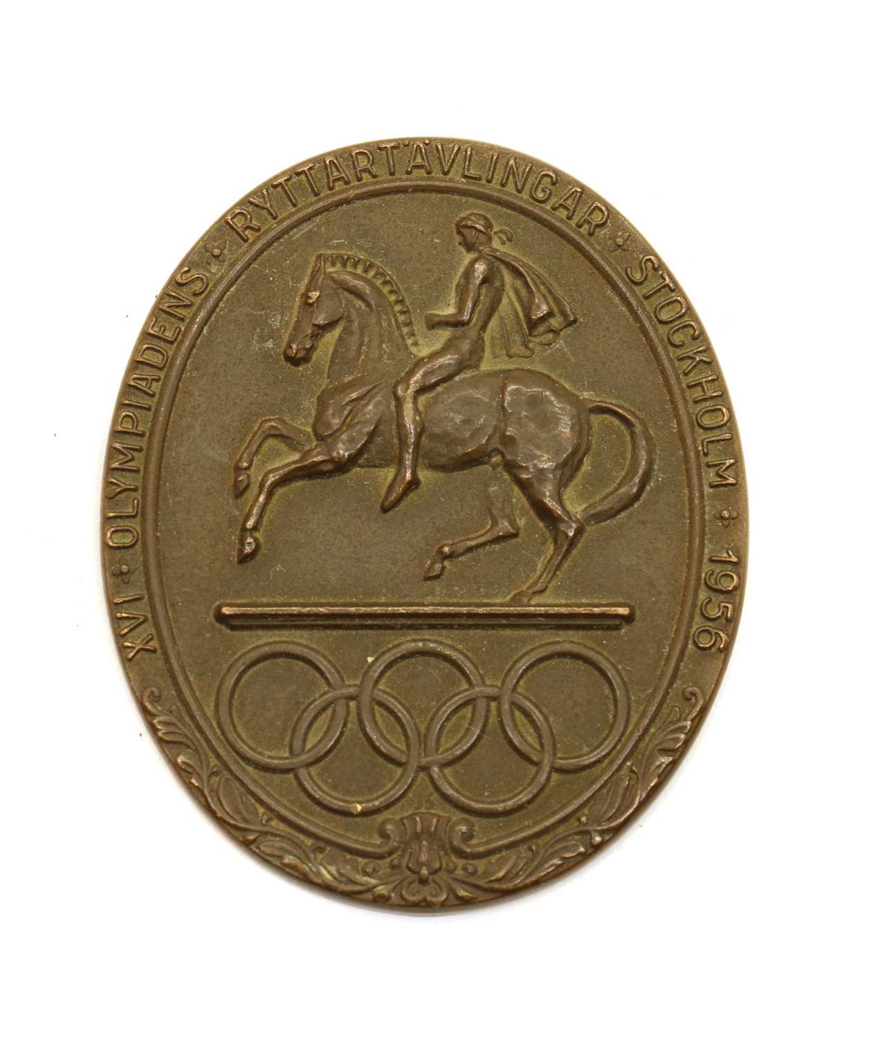 Lot 58 - A 1956 Stockholm Equestrian Olympics participation medal