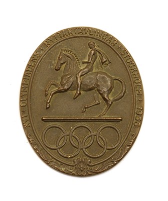 Lot 58 - A 1956 Stockholm Equestrian Olympics participation medal