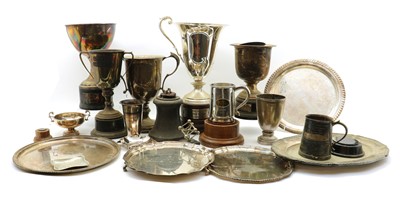 Lot 66 - A collection of silver plated trophies