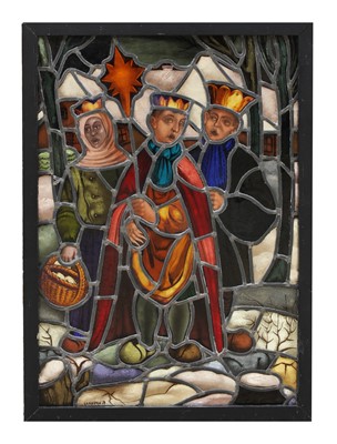 Lot 62 - A Flemish stained glass panel