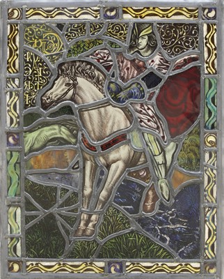Lot 72 - An Arts and Crafts stained glass panel