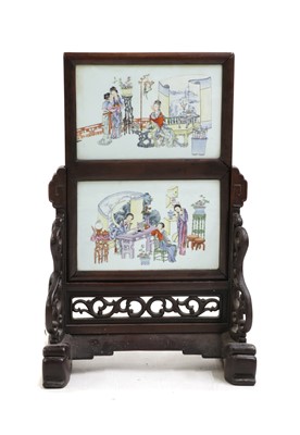 Lot 80 - Two Chinese famille rose plaques