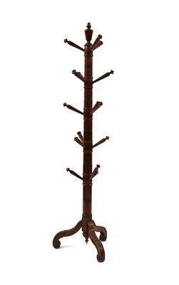 Lot 455 - A mahogany hat stand