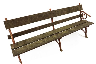 Lot 358 - A faux bois garden bench