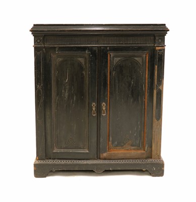 Lot 603 - A Lamb of Manchester ebonised side cabinet