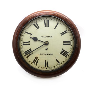 Lot 271 - A late Victorian mahogany wall clock of local interest