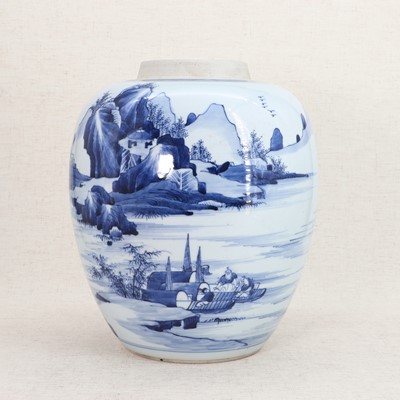 Lot 208 - A Chinese blue and white jar