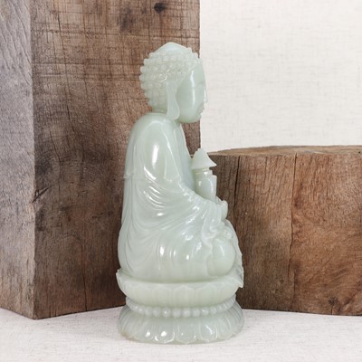 Lot 111 - A Chinese jade Buddha