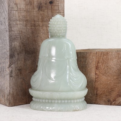 Lot 111 - A Chinese jade Buddha
