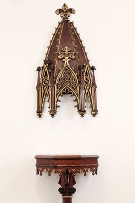 Lot 480 - A Gothic Revival parcel-gilt pier table