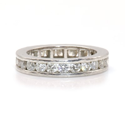 Lot 364 - A platinum diamond full eternity ring