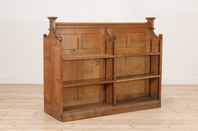 Lot 50 - An oak double-sided bookcase