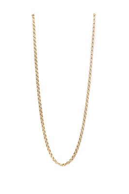 Lot 242 - A 9ct gold double belcher link chain