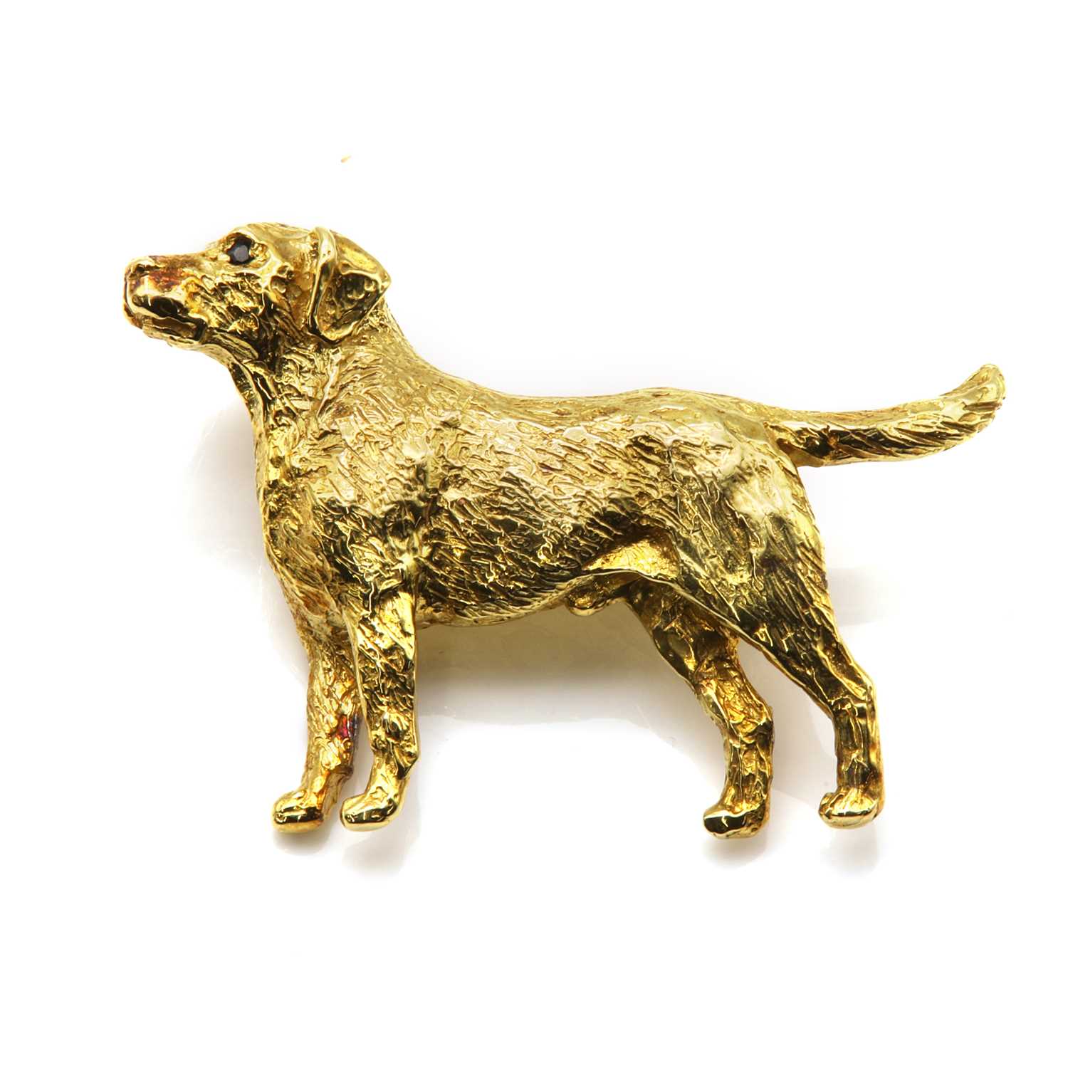 Lot 209 - An 18ct gold dog brooch, by Harriet Glen