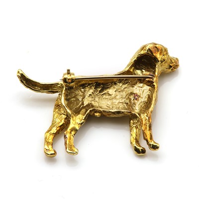 Lot 209 - An 18ct gold dog brooch, by Harriet Glen