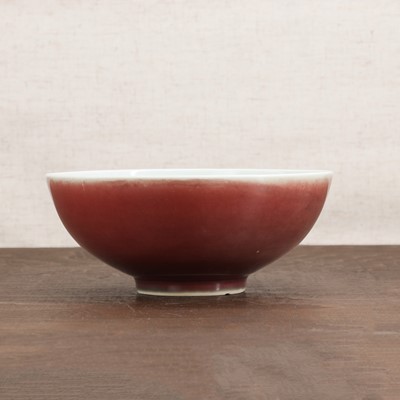 Lot 125 - A Chinese sang-de-boeuf bowl