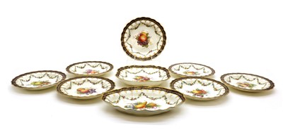 Lot 151 - A Royal Worcester porcelain dessert set