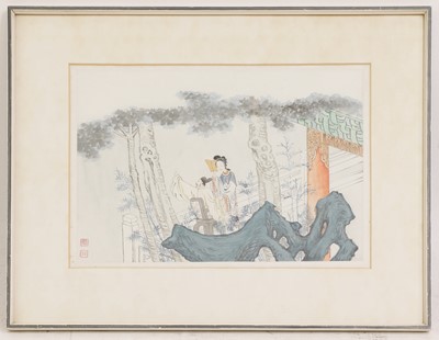 Lot 227 - A Chinese gouache painting