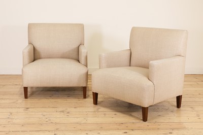 Lot 418 - A pair of modern armchairs
