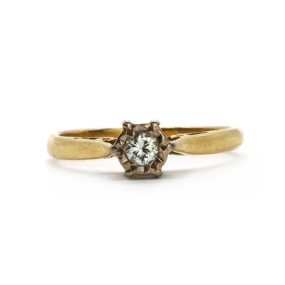 Lot 1122 - An 18ct gold single stone diamond ring