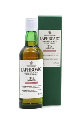 Lot 325 - Laphroaig, Single Islay Malt Scotch Whisky, 10 years old, original cask strength (1 half bottle)