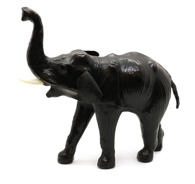 Lot 252 - A Liberty-style leather elephant