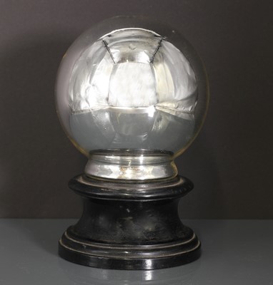 Lot 103 - A Victorian silvered glass scrying ball