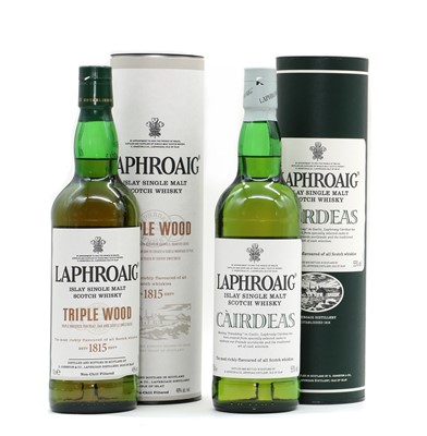 Lot 324 - Laphroaig, Cairdeas, Islay Single Malt Scotch Whisky, 70 cl. (1, presentation tube) and one other