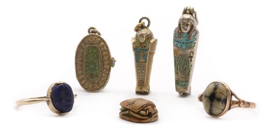 Lot 32 - A collection of Egyptian revival jewellery