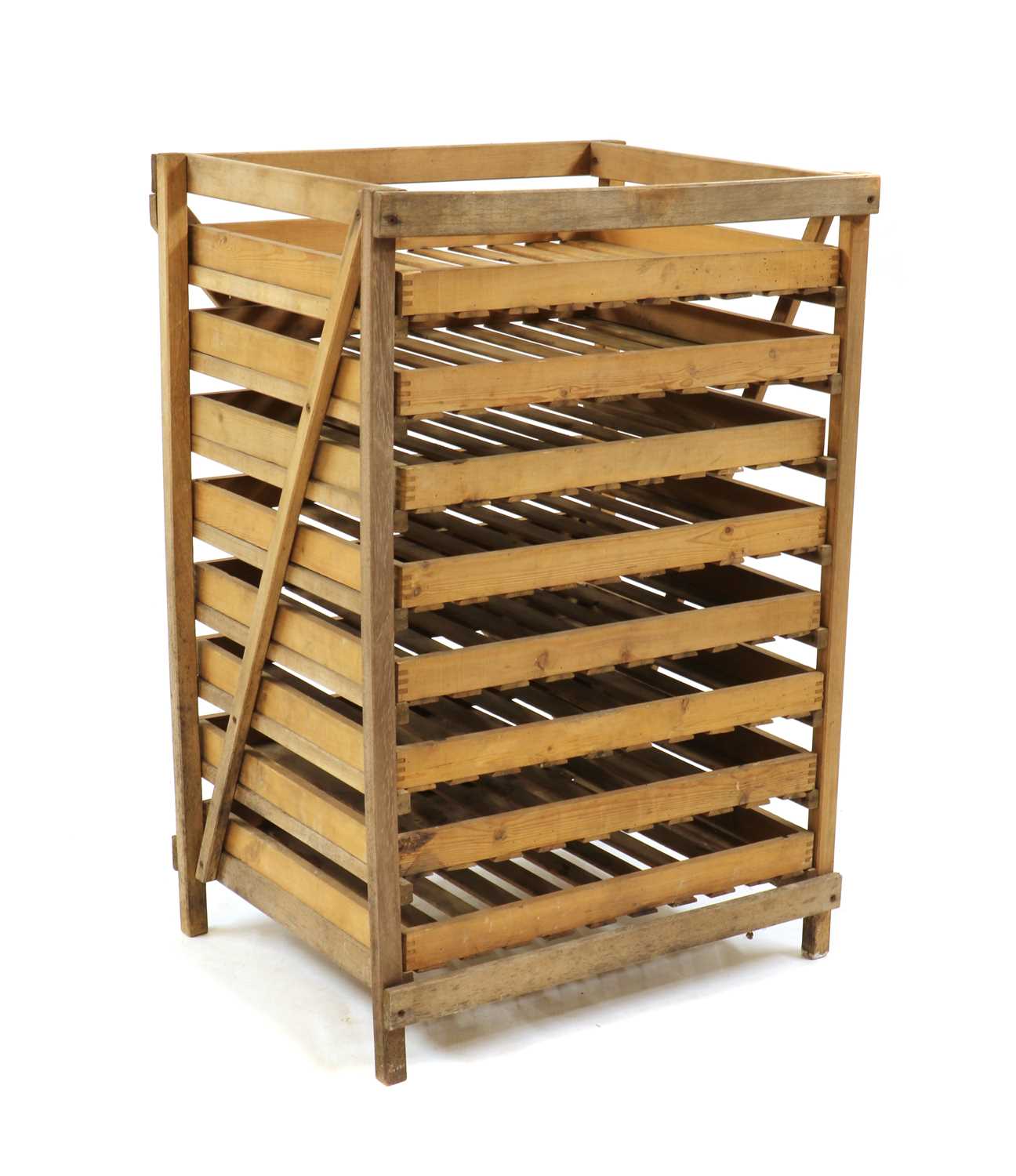 Lot 467 - A pine apple storage crate,