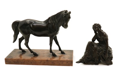 Lot 250 - A bronze of a horse