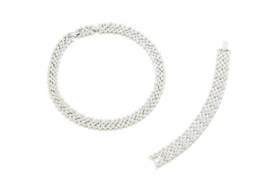 Lot 193 - A Swarovski 'Diamanta' bracelet and necklace suite