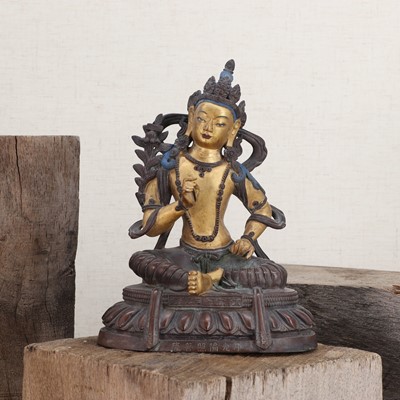 Lot 279 - A Chinese gilt-bronze bodhisattva