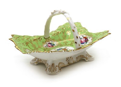 Lot 167 - A Rockingham porcelain basket