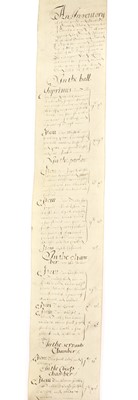 Lot 165 - An inventory in the form of two parchment scrolls
