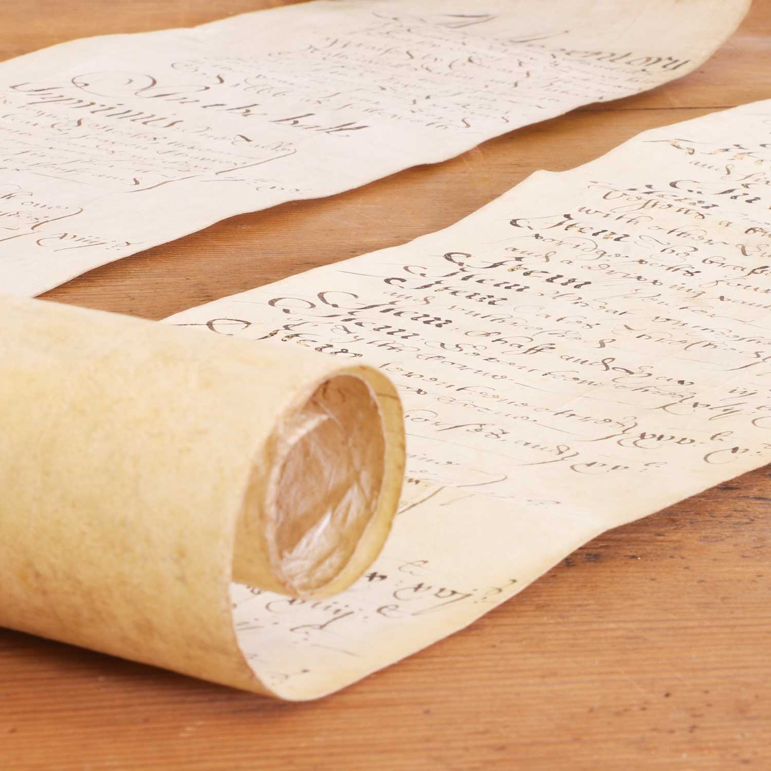 Two Parchment Samples Lot 165 - An inventory in the form of two parchment