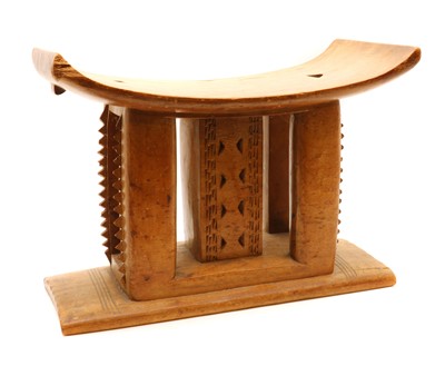 Lot 327 - An African Ashanti hardwood stool